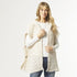Willow Hooded Ruana with Side Buttons - Ivory